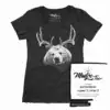 T-shirt femme halftone ours chevreuil chasse panache ours