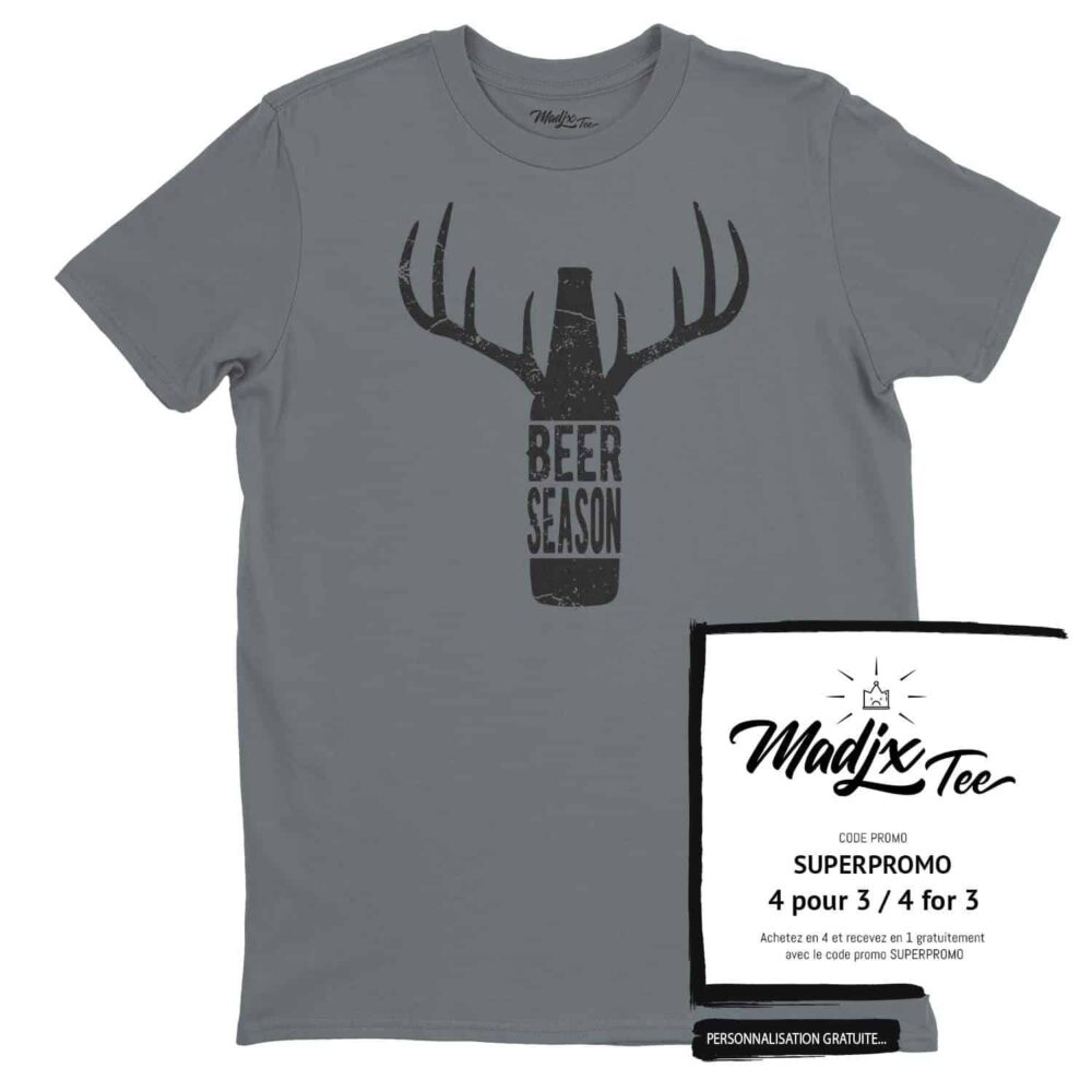 Beer Season t-shirt, hunt t-shirt, deer hunter t-shirt chasse hunting 1