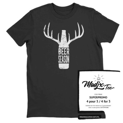 Beer Season Deer Season tshirt Québec