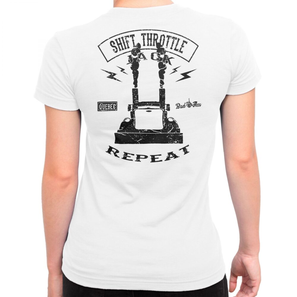 Shift Throttle Jack Repeat, Trucker t-shirt, pour femme, biker style tshirt 2