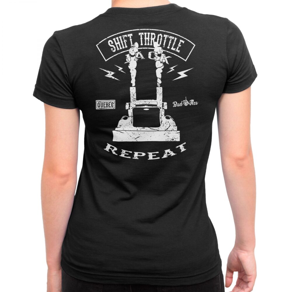 Shift Throttle Jack Repeat, Trucker t-shirt, pour femme, biker style tshirt 1