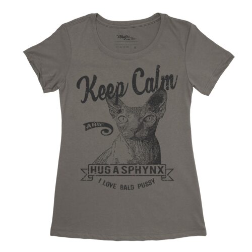 Keep Calm and Hug a Sphynx T-Shirt de chat pour femme 5