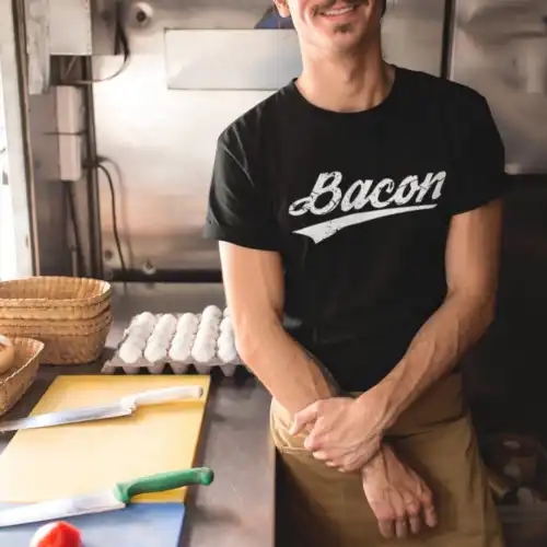 bacon tshirt quebec sérigraphie