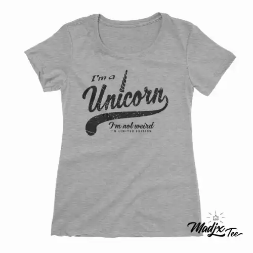 I'm a unicorn t-shirt | I'm Not Weird i'm special t-shirt | pour femme | Licorne t-shirt – Image 2