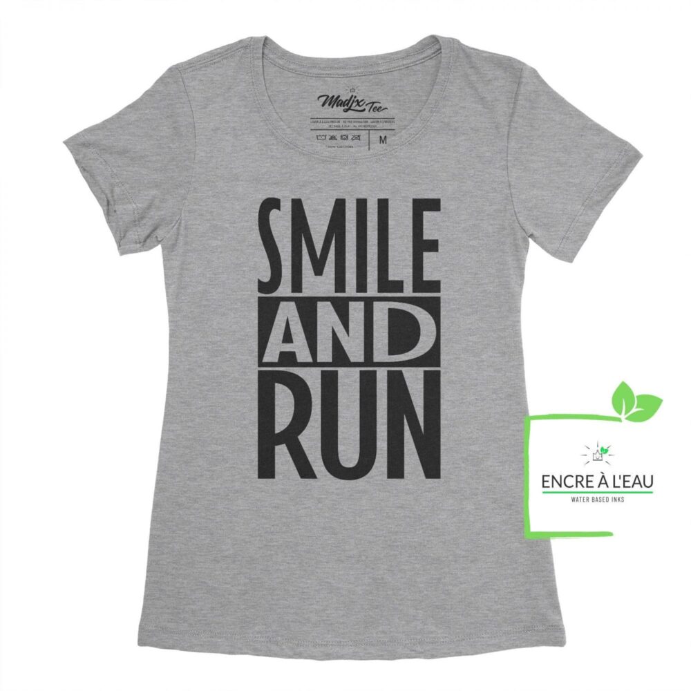 Smile and Run t-shirt de femme de course 1