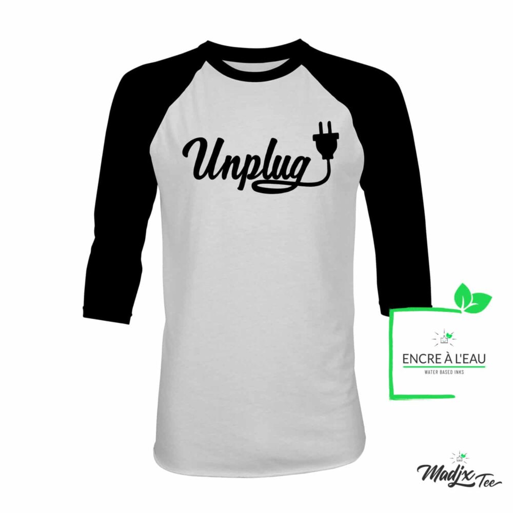 Unplug Raglan unisex Quote t-shirt motivation tee motivation t-shirt Geek t-shirt 1