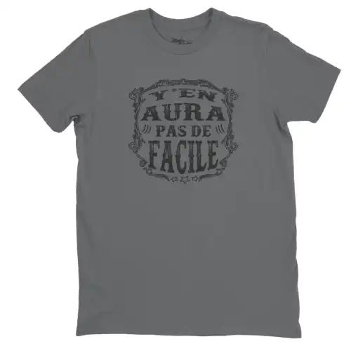 Y en aura pas de facile expression Québécoise Citation t-shirt – Image 4