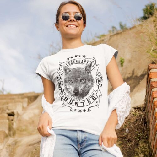 T-shirts personnalisés de Loup Chasse fait au Québec | Lévis. T-shirts Chasse pêche Québec imprimés au Québec