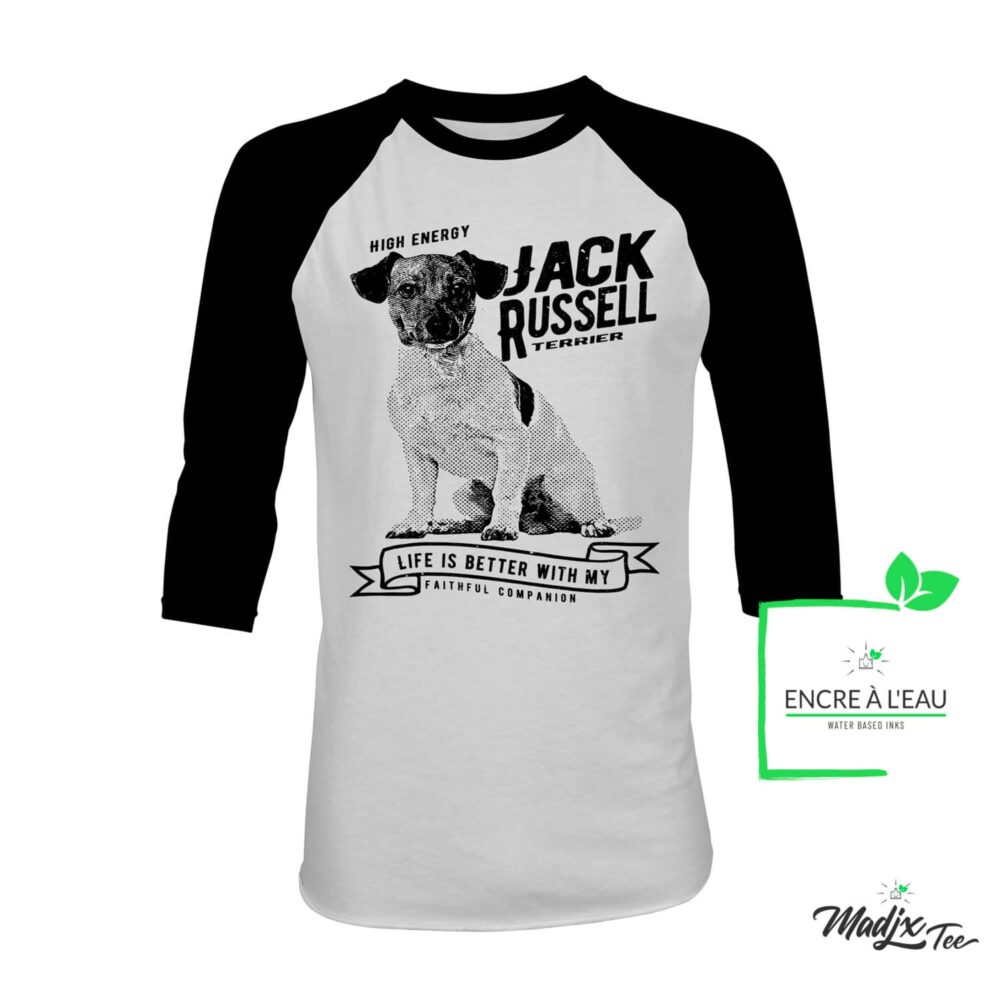 Jack russel chien t-shirt Jack russel | jackrussel Lover | Jackrussel Tshirt | jack russel raglan t-shirt | RAGLAN 3/4 1