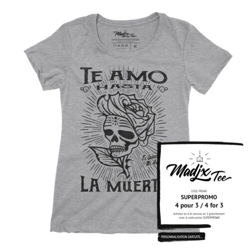 Te amo hasta la muerte tee femme | te amo hasta la muerte t-shirt femme 5