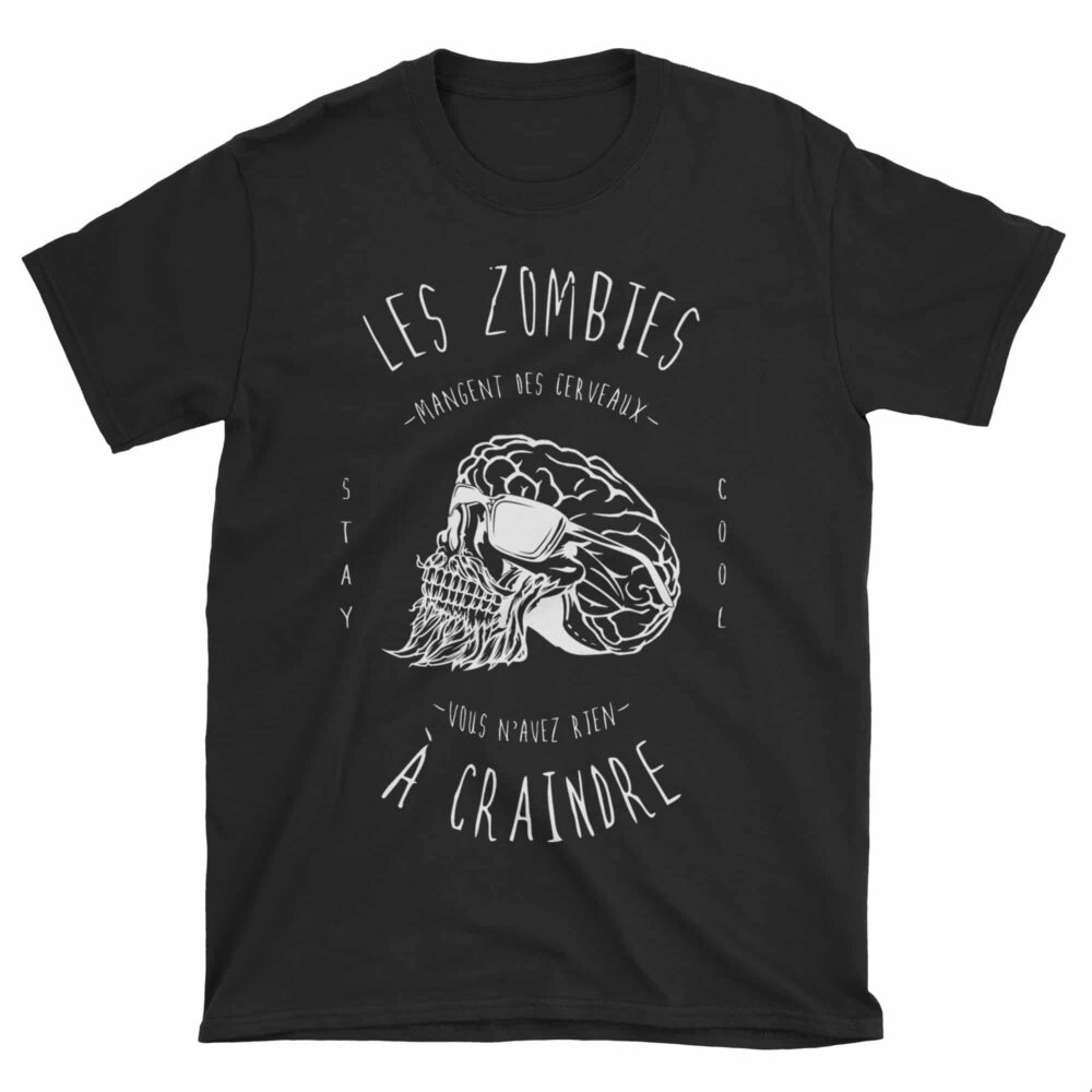 T shirt Zombie Pas de cerveau T shirt québec