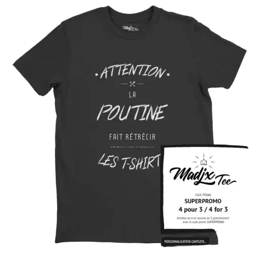 Poutine tshirt fait au Québec