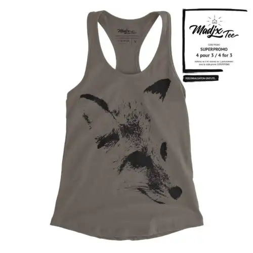 Camisole pour femme, Renard sur camisole, Fox, camisole – Image 2