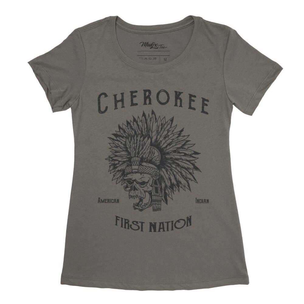 Indian Skull Cherokee first Nation t-shirt pour femme 2