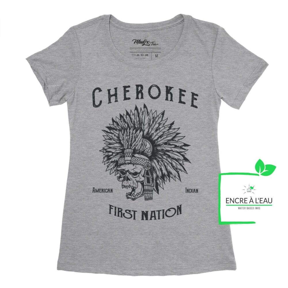 Indian Skull Cherokee first Nation t-shirt pour femme 1