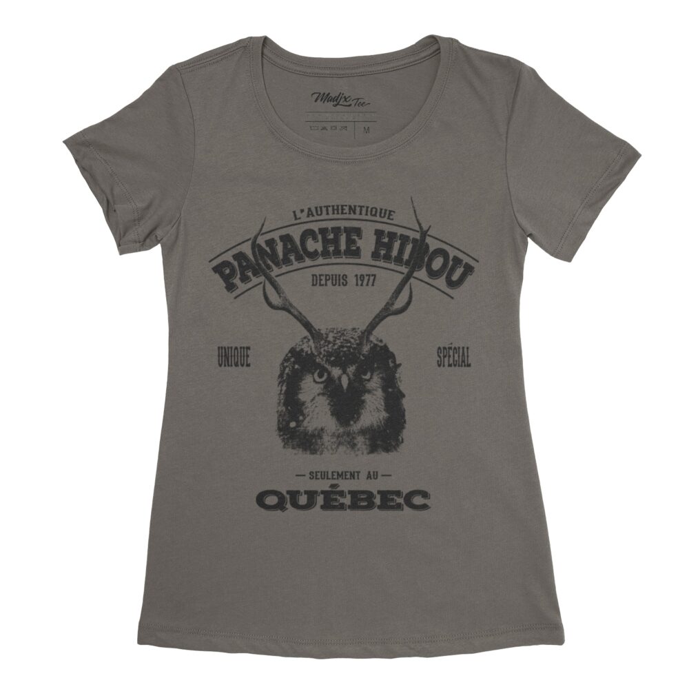 Panache hiboux l'authentique unique spécial seulement au Québec t-shirt drôle pour femme 3