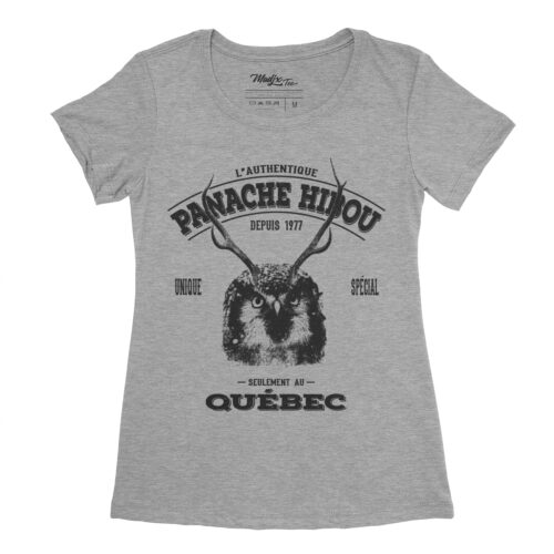 Panache hiboux l'authentique unique spécial seulement au Québec t-shirt drôle pour femme 4