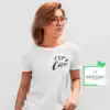 Ostie de câlisse, Drôle de tshirt pour femme, fait au Québec impression noir avec encre à eau