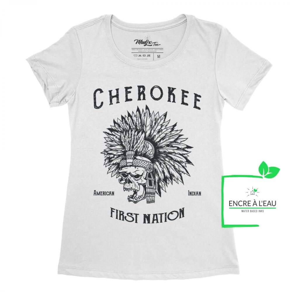 Indian Skull Cherokee first Nation t-shirt pour femme 5