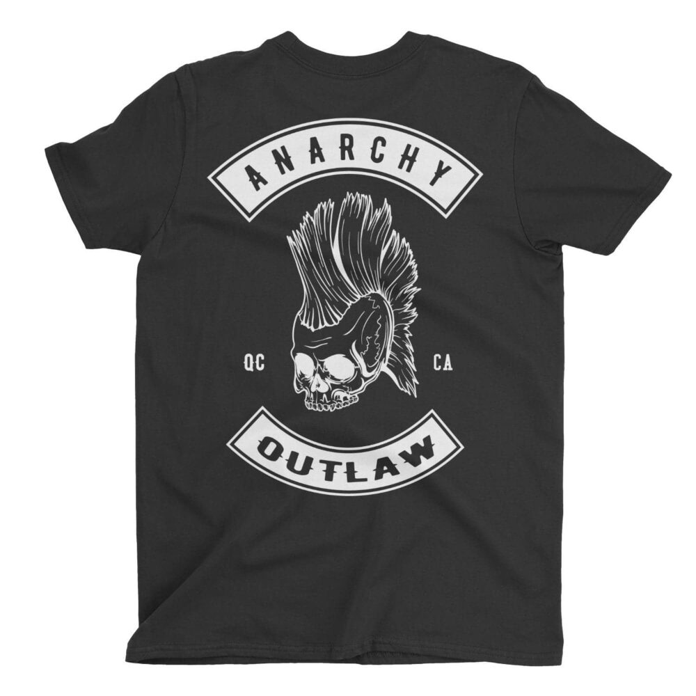 Anarchy Outlaw Mohawk t-shirt Imprimé au dos 4