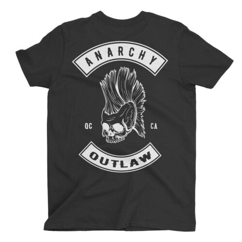 Anarchy Outlaw Mohawk t-shirt Imprimé au dos 9