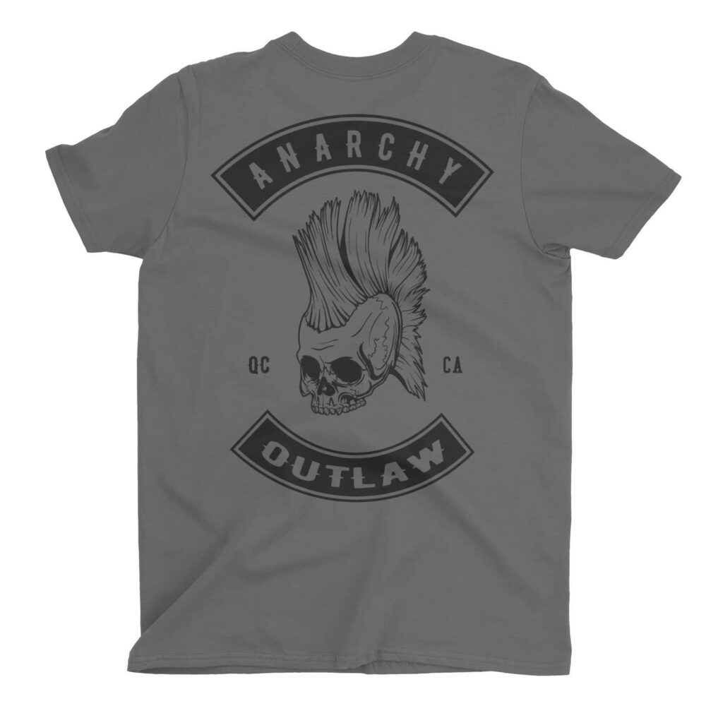 Anarchy Outlaw Mohawk t-shirt Imprimé au dos 5