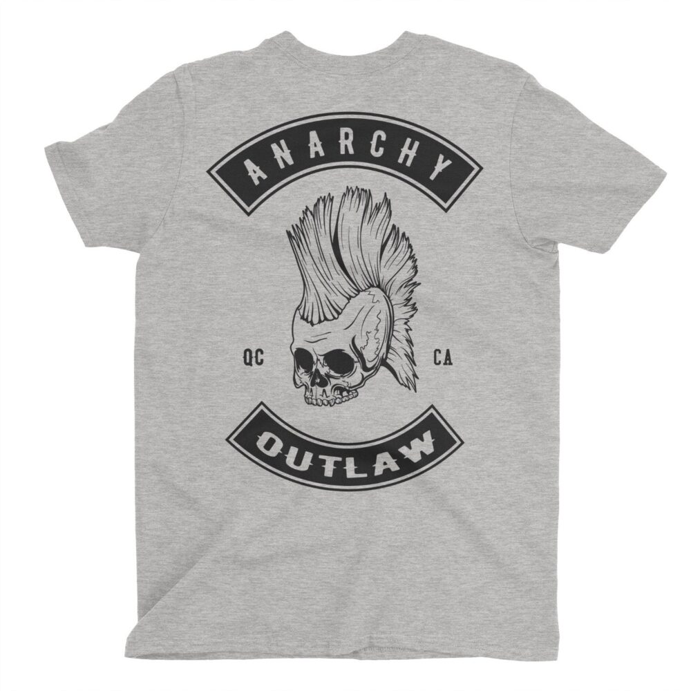 Anarchy Outlaw Mohawk t-shirt Imprimé au dos 1