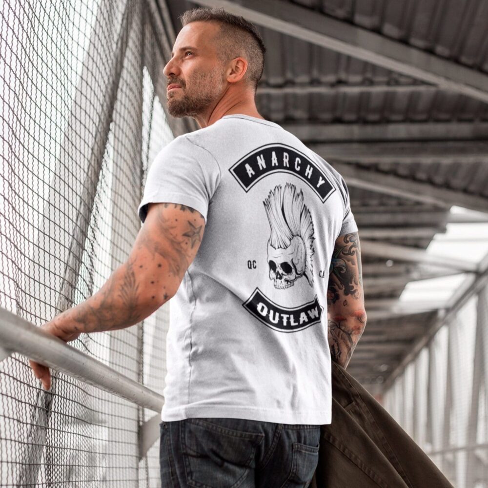 Anarchy Outlaw Mohawk t-shirt Imprimé au dos 2