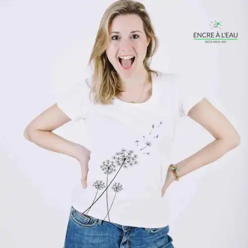 Pissenlit sur t shirt pour femme