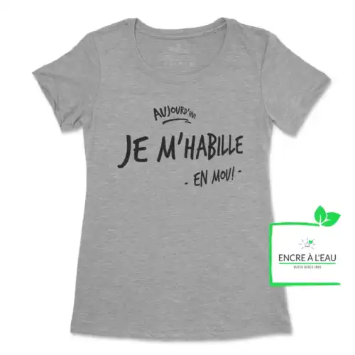 Aujourd hui je m'habille en mou, t shirt pour femme – Image 3
