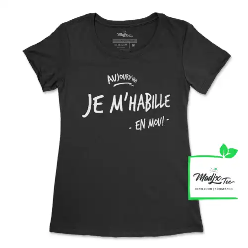 Aujourd hui je m'habille en mou, t shirt pour femme – Image 5