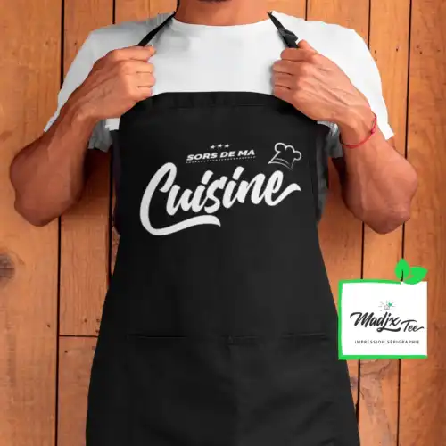 Tablier Sors de ma cuisine tablier humoristique