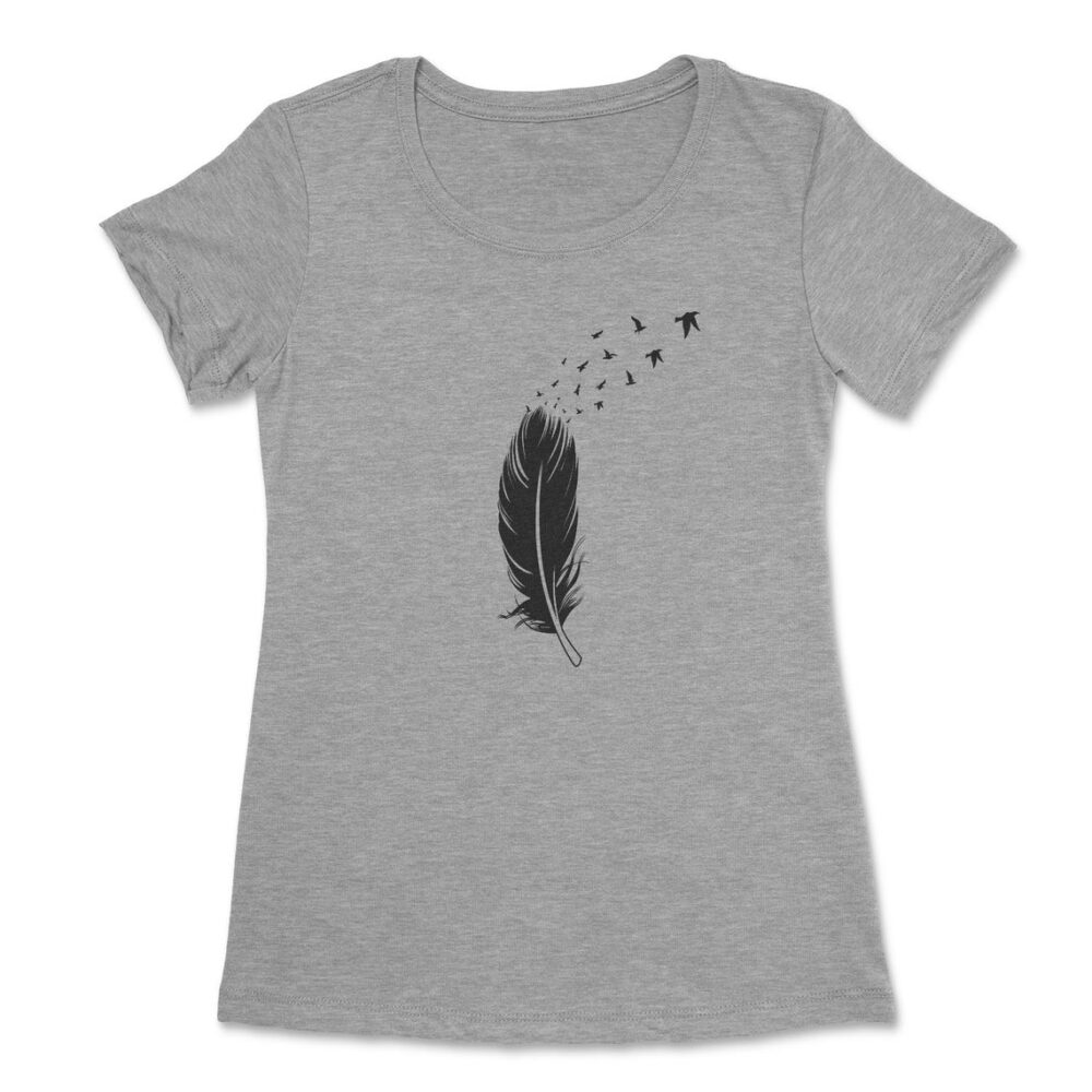 T-shirt de nature Plume et envolé Gris