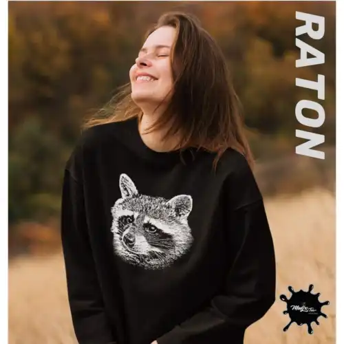 Raton Laveur trop cute crewneck ouaté Québec Unisexe