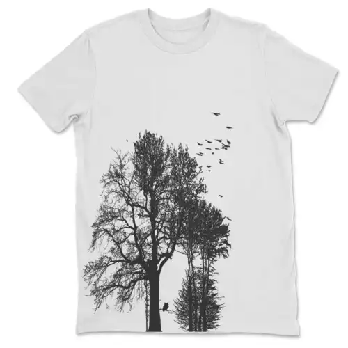 Forest t shirt pour homme impression sérigraphie encre base à l eau éco forêt Québécoise – Image 2