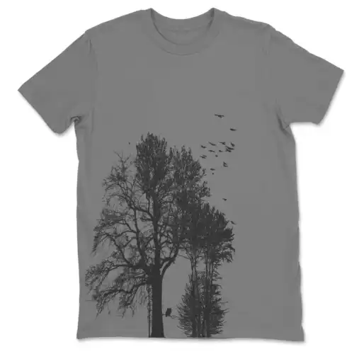 Forest t shirt pour homme impression sérigraphie encre base à l eau éco forêt Québécoise – Image 4