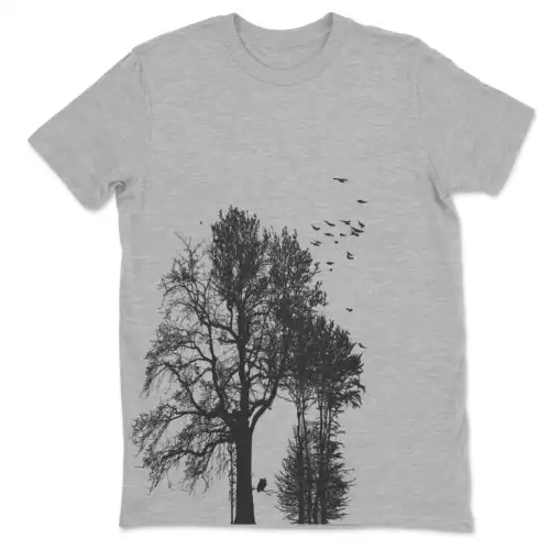 Forest t shirt pour homme impression sérigraphie encre base à l eau éco forêt Québécoise – Image 5