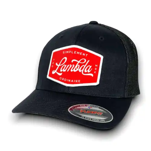 Casquette Lambda simplement ordinaire noir.jpg