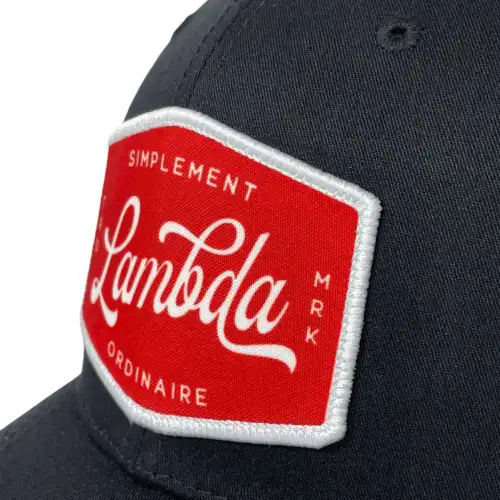 Casquette Lambda simplement ordinaire noir.jpg