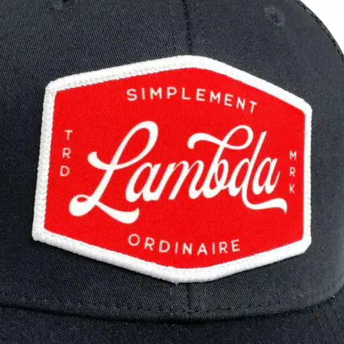 Casquette Lambda simplement ordinaire Noir – Image 2
