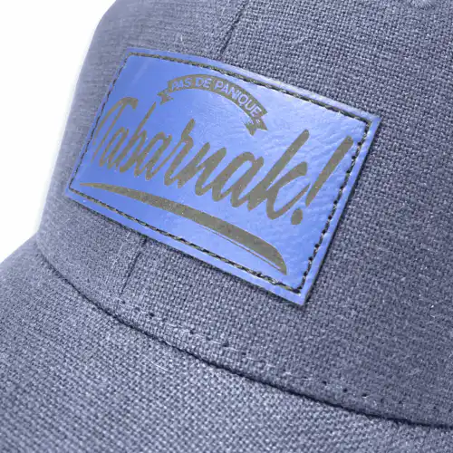 Casquette Pas de Panique Tabarnak HEMP DAD CAP bleu – Image 2