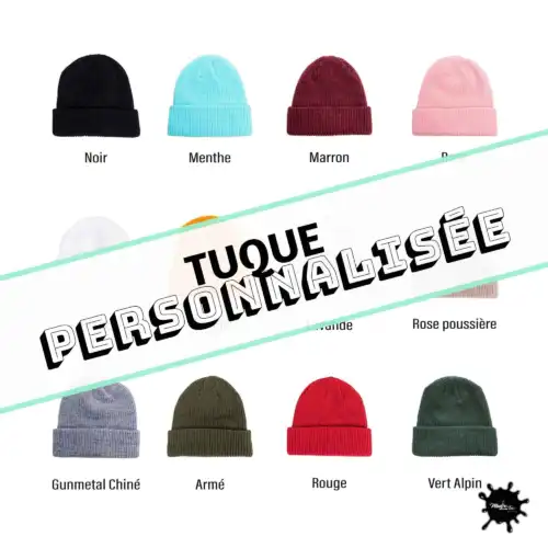 Tuque personnalisée avec patch en sublimation