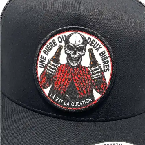 Casquette Une bière ou deux bières là est la question Flat Bill Trucker – Image 4