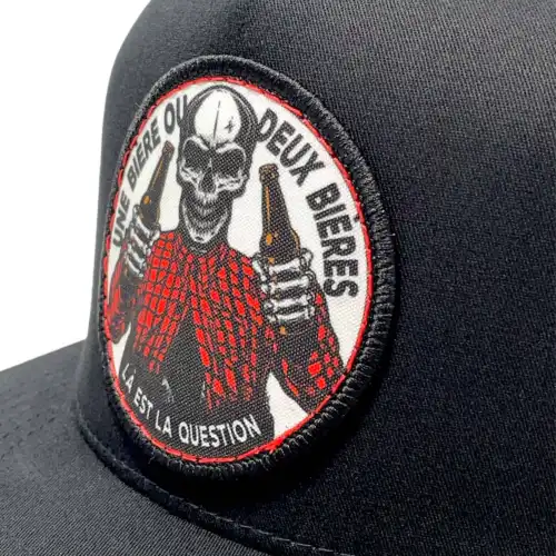 Casquette Une bière ou deux bières là est la question Flat Bill Trucker – Image 3