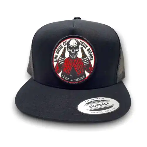 Casquette Une bière ou deux bières là est la question Flat Bill Trucker – Image 2