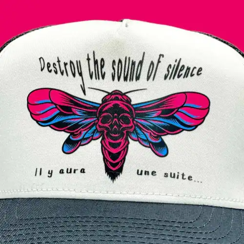 Casquette Destroy the sound of silence Impression DTF – Image 3