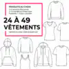 Impression sérigraphie 24 à 49 vêtements