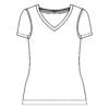 Variation picture for T-shirt col en V femme