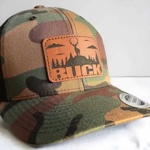 Casquette BUCK patch cuir