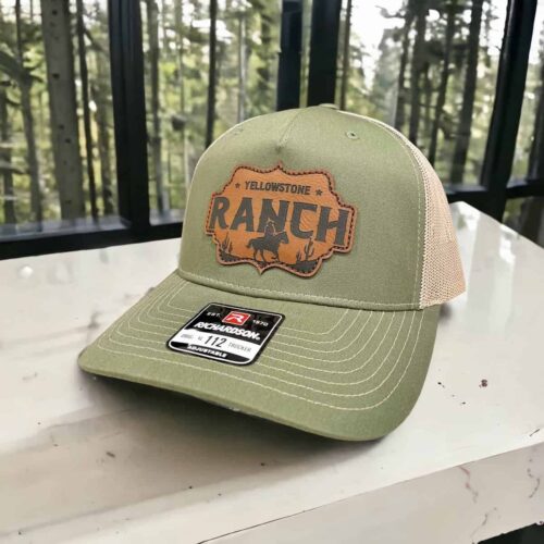 Casquette Yellowstone Ranch patch cuir